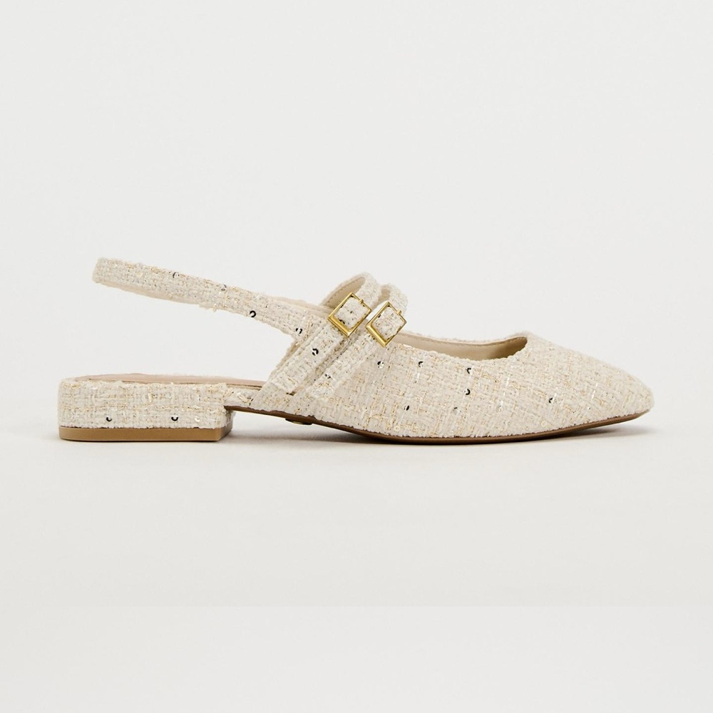 ZARA TWEED BALLET FLATS